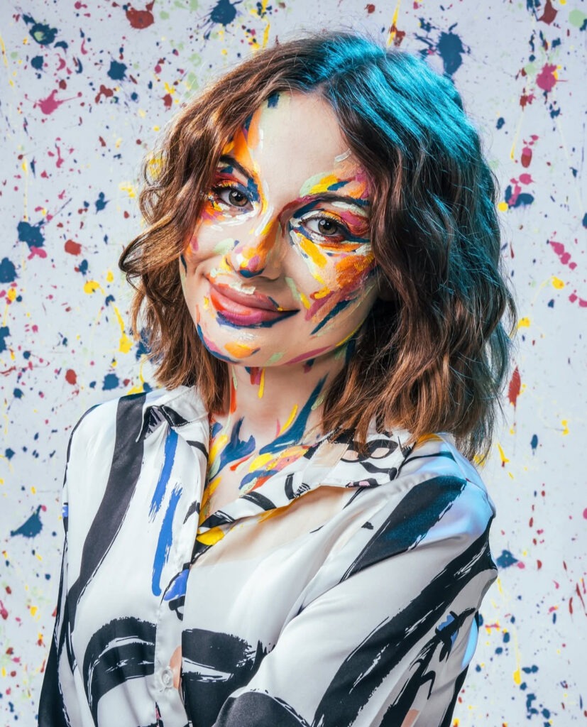 Colored paint portrait photography by StudioEm Productions