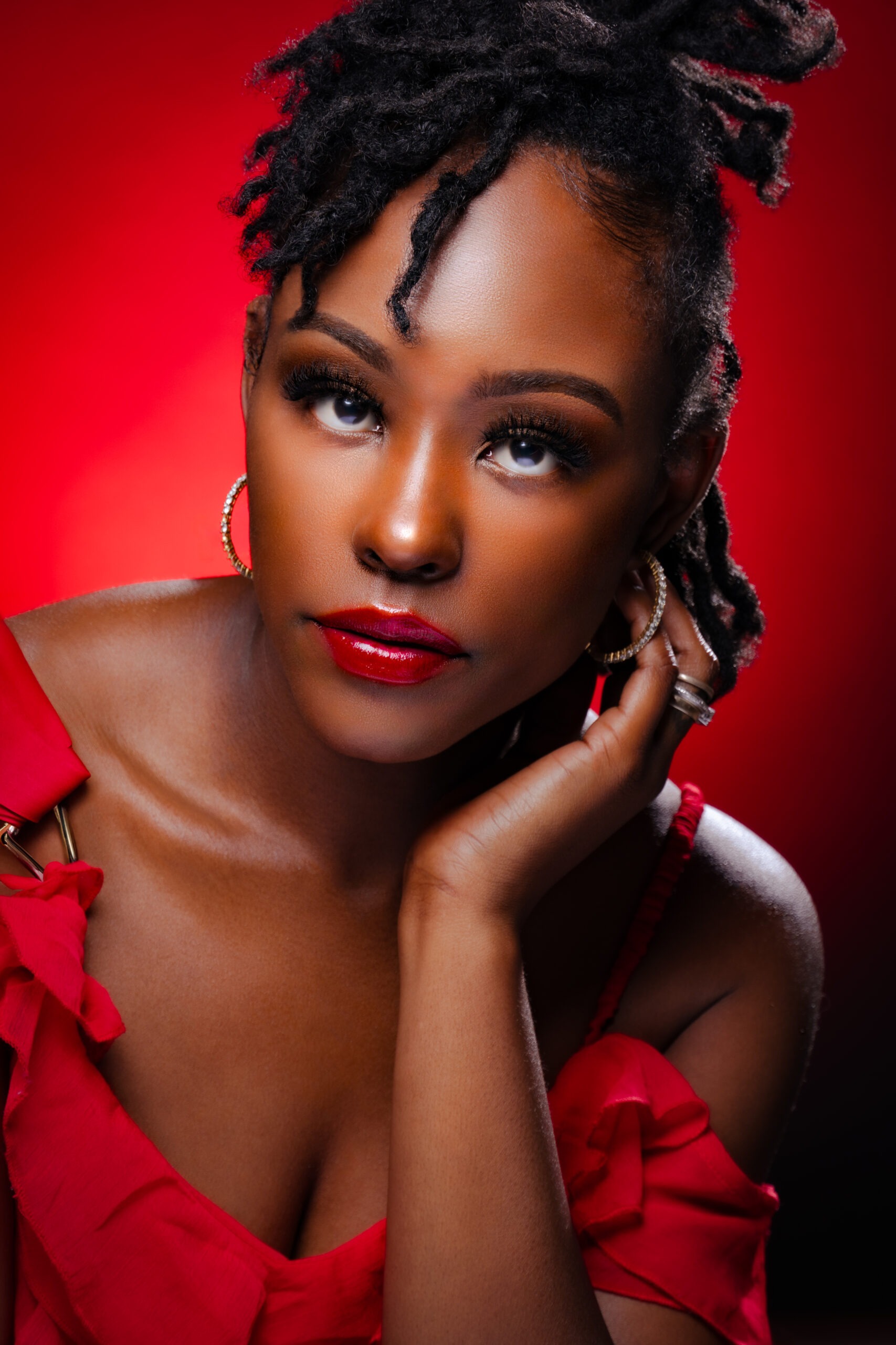Red Studio Portrait Shoot - StudioEm Productions
