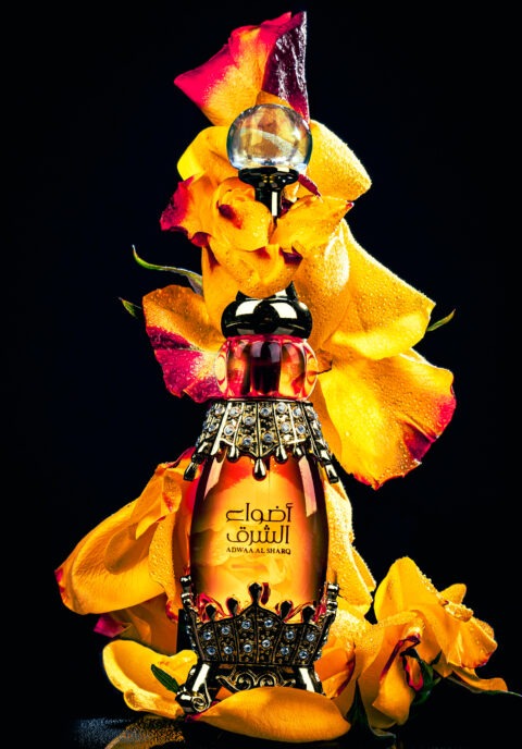 Arabic Perfume Bottle Orange Perfume Product Photography by StudioEm Productions